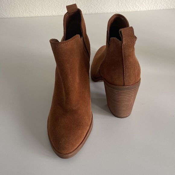 Dolce vita Brown Suede Boots Cowboy western Block heel booties Sz 8.5 - Picture 3 of 12